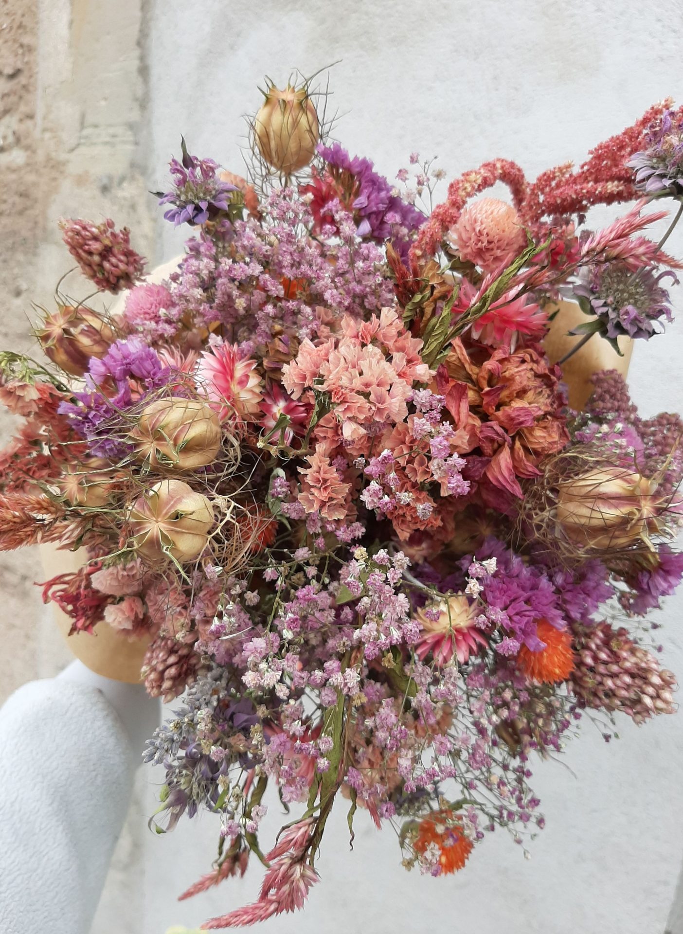 bouquet fleurs sechees ferme florale sanon 2
