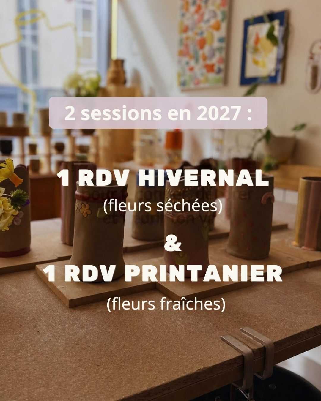 atelier vase fleuri en partenariat avec colorida céramique