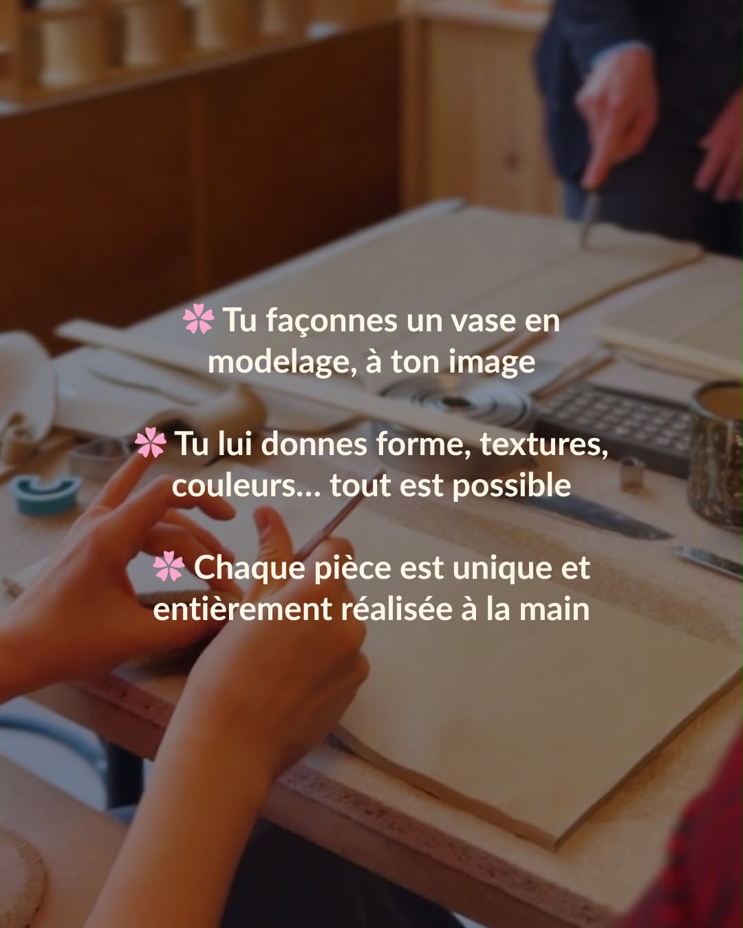 atelier vase fleuri en partenariat avec colorida céramique