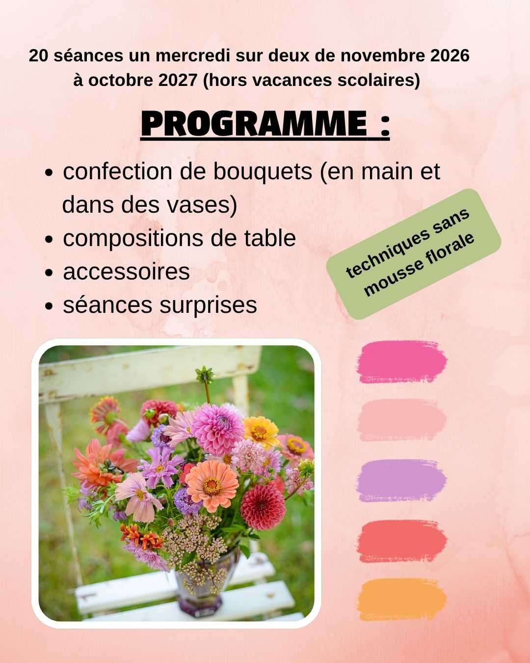 programme du cours d'art floral